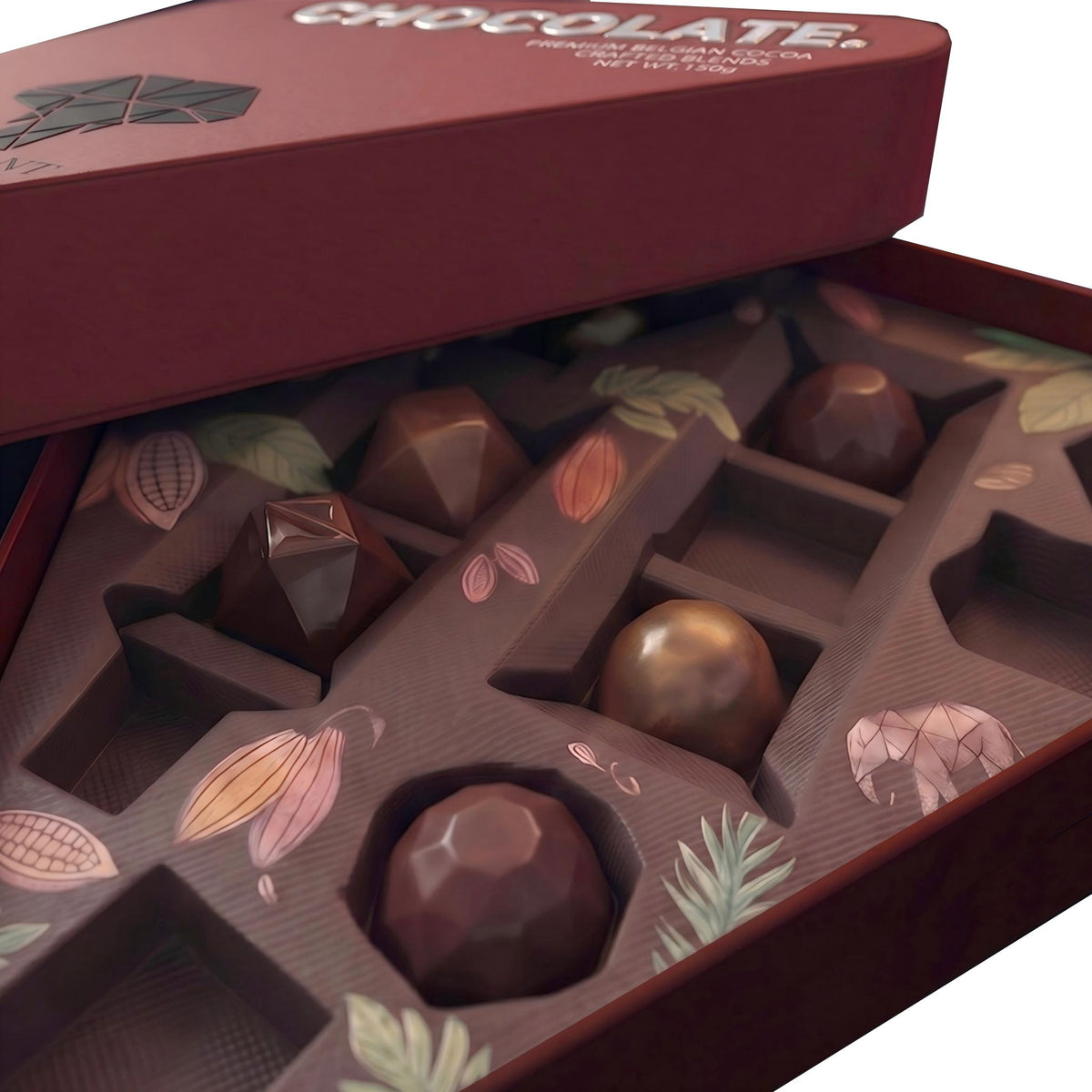 Luxury Rigid Gift Packaging Box Premium Chocolate Gift Box Candy Cookie Snack Box Coated Paper Embossed Eco Friendly