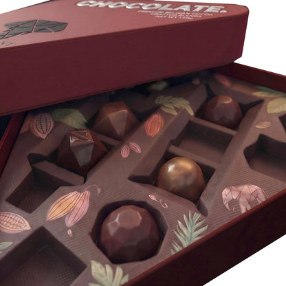 Luxury Rigid Gift Packaging Box Premium Chocolate Gift Box Candy Cookie Snack Box Coated Paper Embossed Eco Friendly