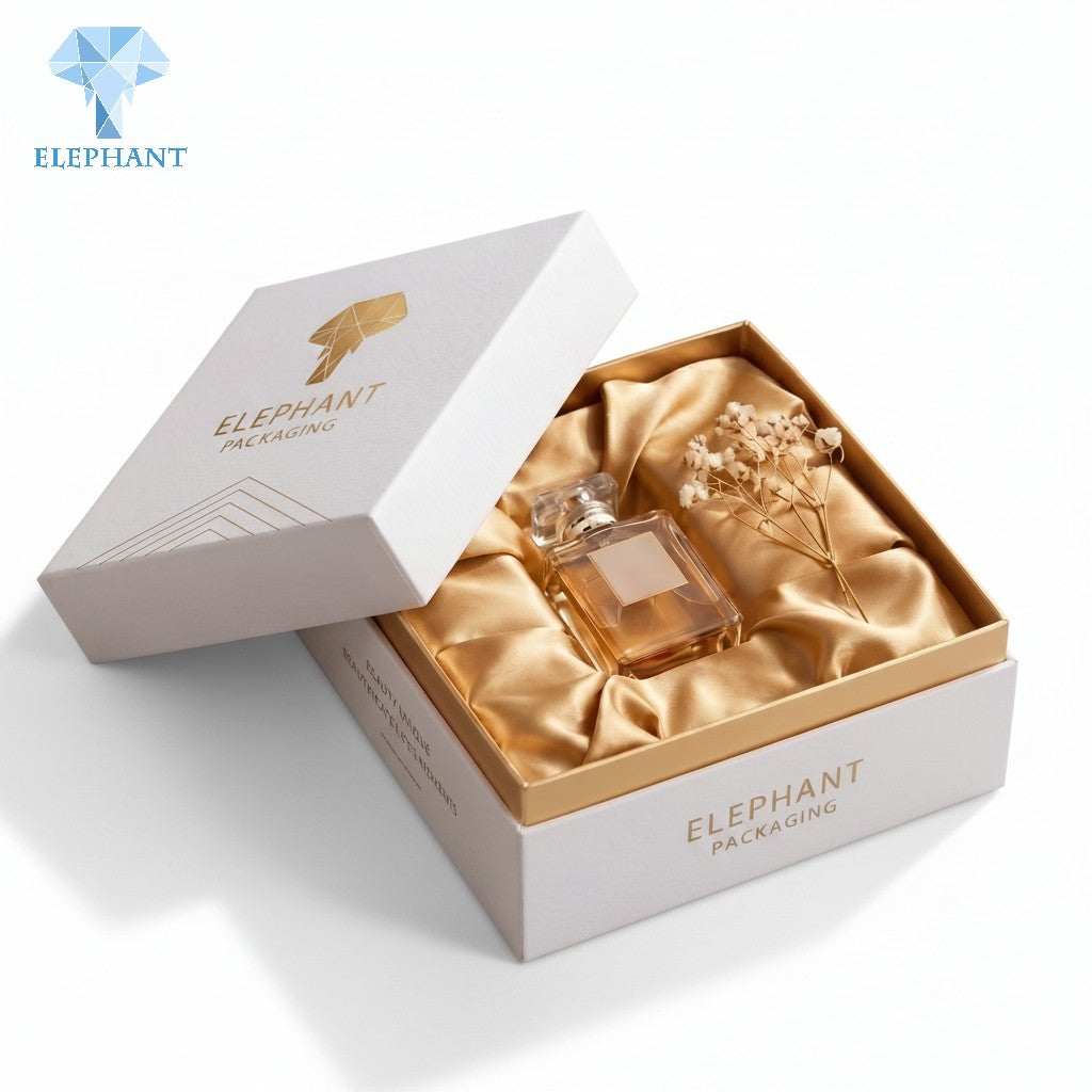 Luxury Gift Packaging Box Custom Perfume Box Essential Oil Cosmetic Box Gold Foil Stamping Matte Lamination Recyclable