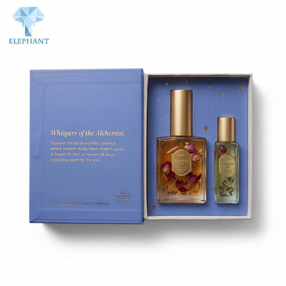 Rigid Gift Box Luxury Packaging Essential Oil Perfume Box Custom Coated Paper Gold Foil Stamping Matte Lamination Eco Friendly