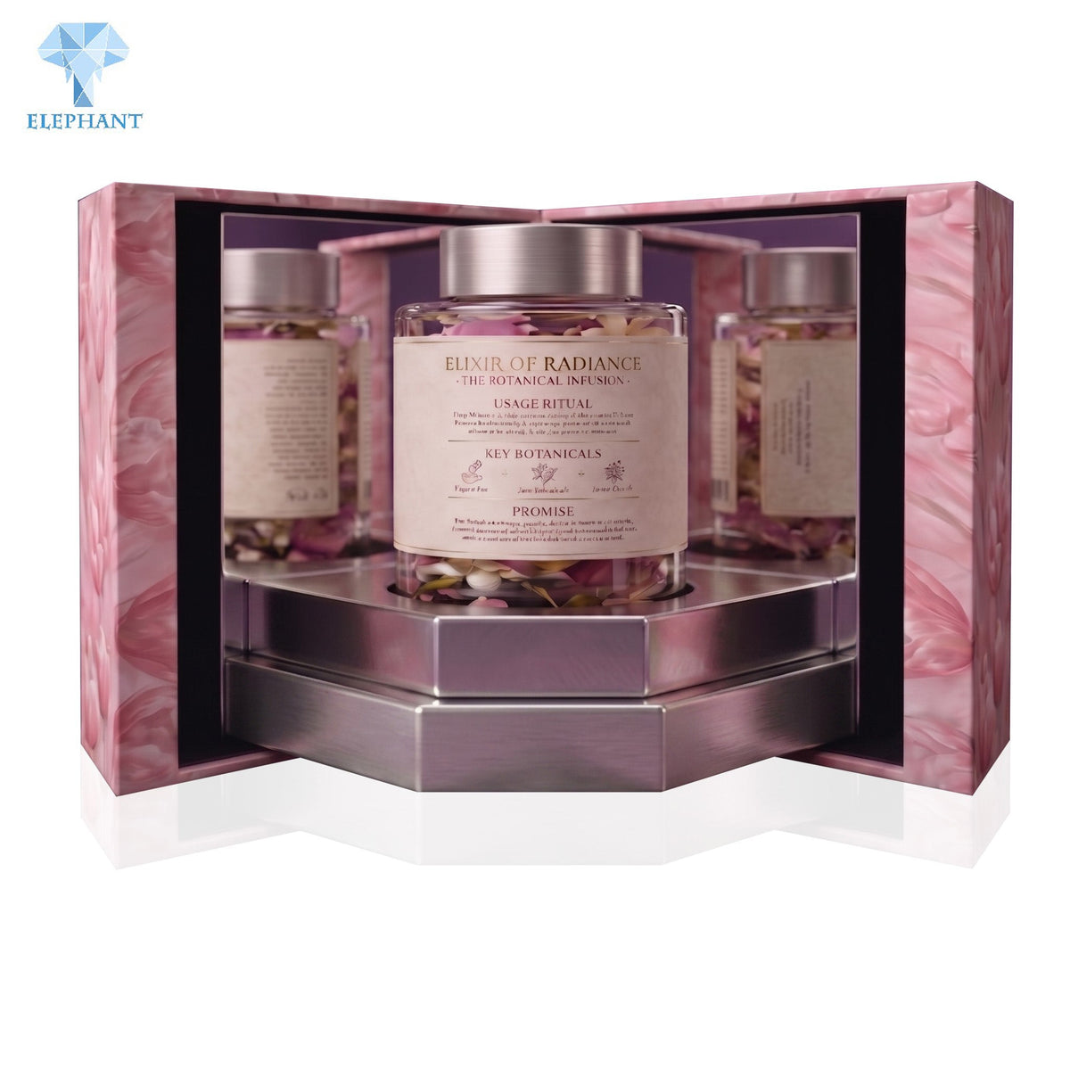 Rigid Gift Box Luxury Perfume Packaging Essential Oil Cosmetic Skincare Art Paper Coated Embossed Eco Friendly Recycled