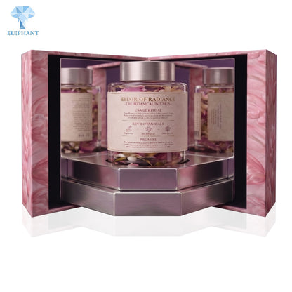 Rigid Gift Box Luxury Perfume Packaging Essential Oil Cosmetic Skincare Art Paper Coated Embossed Eco Friendly Recycled