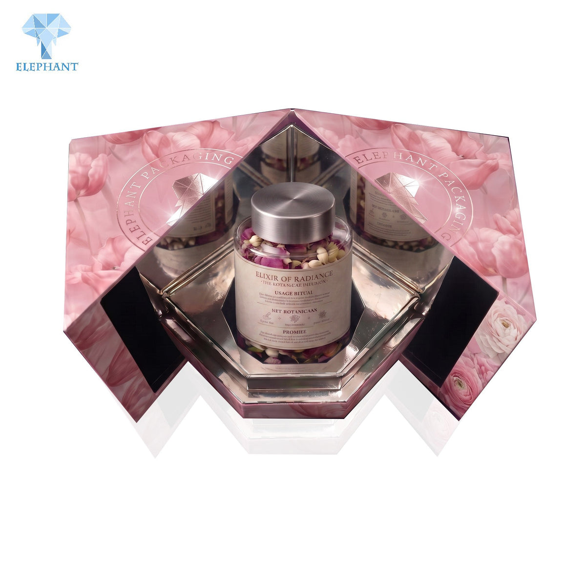 Rigid Gift Box Luxury Perfume Packaging Essential Oil Cosmetic Skincare Art Paper Coated Embossed Eco Friendly Recycled