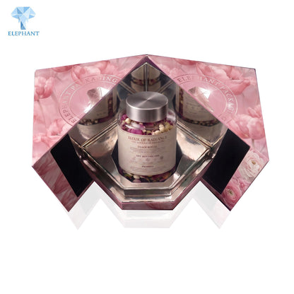 Rigid Gift Box Luxury Perfume Packaging Essential Oil Cosmetic Skincare Art Paper Coated Embossed Eco Friendly Recycled