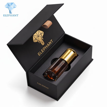 Luxury Gift Packaging Box Matte Lamination Spot UV Essential Oil Box Black Cardboard Rigid Paper Manufacturer Recyclable