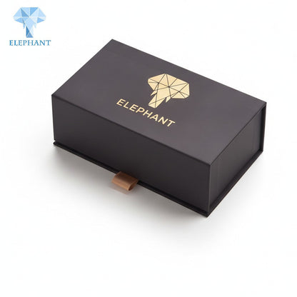 Luxury Gift Packaging Box Matte Lamination Spot UV Essential Oil Box Black Cardboard Rigid Paper Manufacturer Recyclable