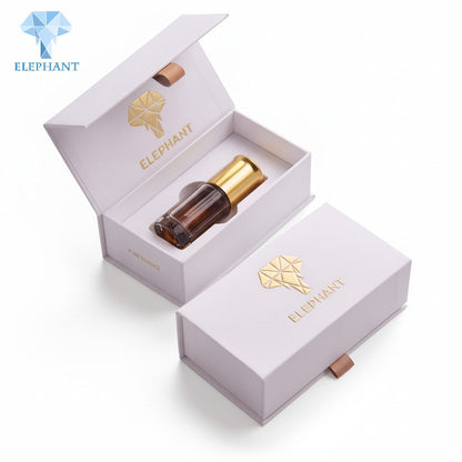 Luxury Essential Oil Box Gold Foil Stamping Rigid Gift Packaging Box for Perfume Cosmetic Art Paper Eco Friendly Sustainable