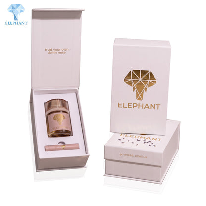 Custom Luxury Rigid Gift Box Matte Lamination Pink Perfume Box Essential Oil Cosmetic Packaging Recyclable Eco Friendly