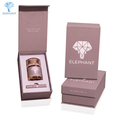 Custom Luxury Rigid Gift Box Matte Lamination Pink Perfume Box Essential Oil Cosmetic Packaging Recyclable Eco Friendly