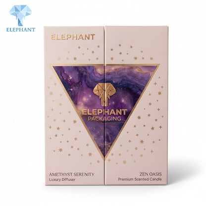 Rigid Gift Box Set Gold Foil Stamping Matte Lamination Premium Cardboard Packaging Eco Friendly Recyclable Custom Logo