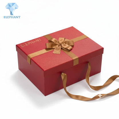 Premium Rigid Gift Packaging Box Red Wine Bottle Gift Box Velvet Lining Gold Foil Stamping Recycled Sustainable Display