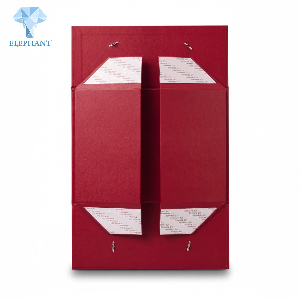 Premium Rigid Gift Packaging Box Red Wine Bottle Gift Box Velvet Lining Gold Foil Stamping Recycled Sustainable Display
