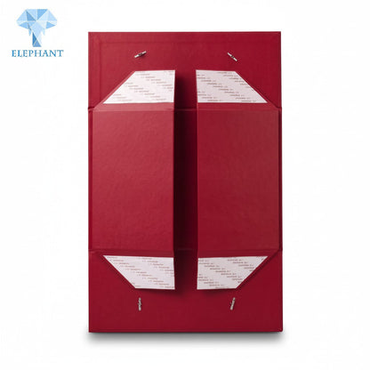 Premium Rigid Gift Packaging Box Red Wine Bottle Gift Box Velvet Lining Gold Foil Stamping Recycled Sustainable Display