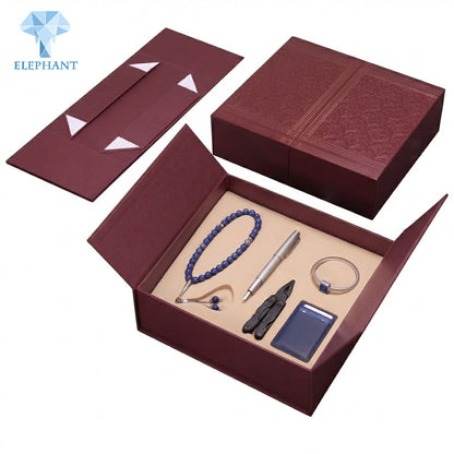 Premium Rigid Gift Box Luxury Stationery Pen Box Card Box Coated Paper Gold Foil Stamping Embossed Recycled Packaging