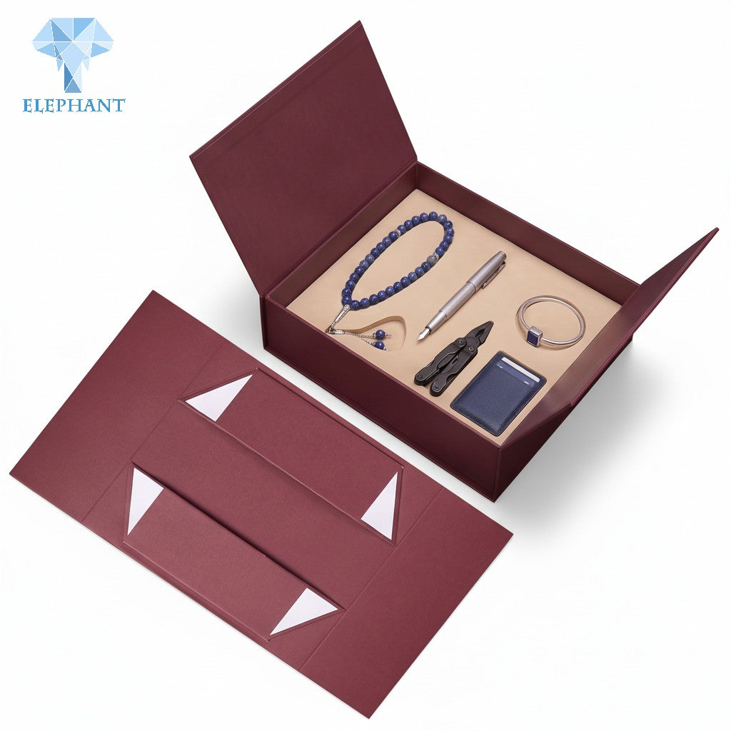 Premium Rigid Gift Box Luxury Stationery Pen Box Card Box Coated Paper Gold Foil Stamping Embossed Recycled Packaging
