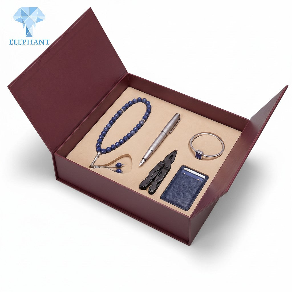 Premium Rigid Gift Box Luxury Stationery Pen Box Card Box Coated Paper Gold Foil Stamping Embossed Recycled Packaging