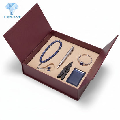 Premium Rigid Gift Box Luxury Stationery Pen Box Card Box Coated Paper Gold Foil Stamping Embossed Recycled Packaging