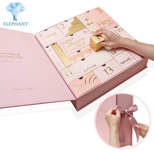 Custom Printed Gift Display Box Delicate Appearance Advent Calendar Cardboard Box