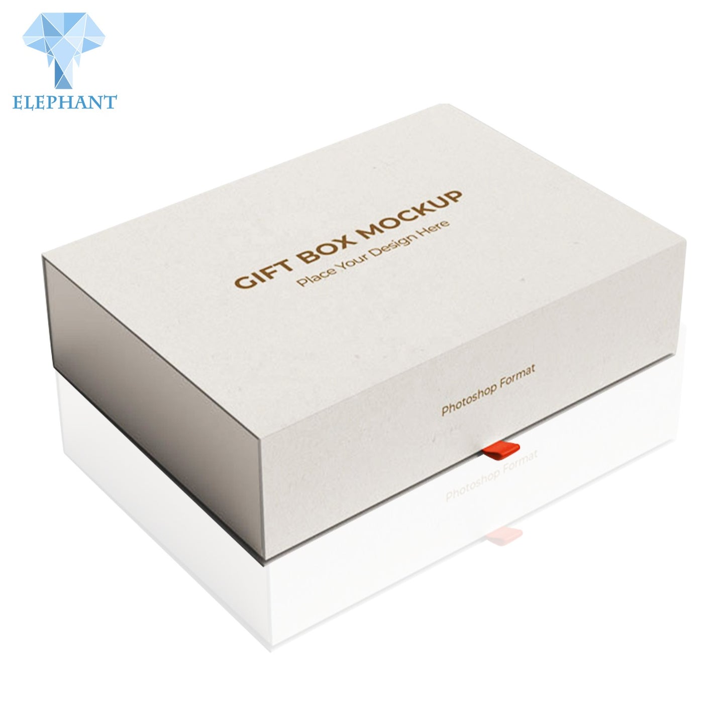 Customized Logo Plain Good Quality White Magnetic Clamshell Gift Box