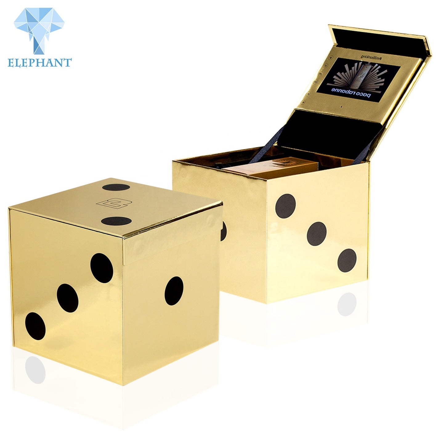 Custom Luxury High-end Small Elegant Holographic Jewellery Rose Gold Magnetic Gift Box