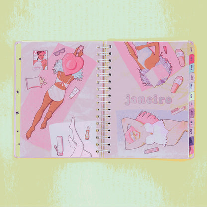 Custom Size Design A5 A6 B5 a4 Environmental Ink Steel Ring Diary Exercise Note Book