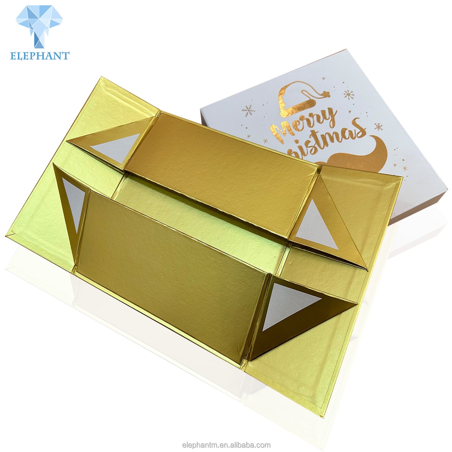 Custom Design Gold Wedding Invitations Holiday Luxury Gift Box Wedding Invitation Box