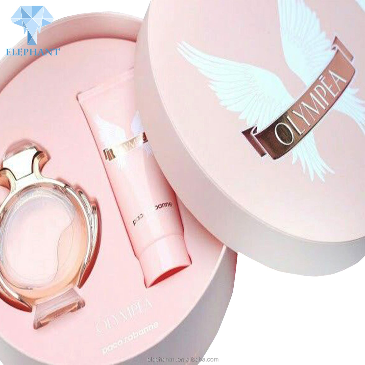 Custom Luxury Gift Paper Cardboadr Round Perfume Cosmetic Packaging Box