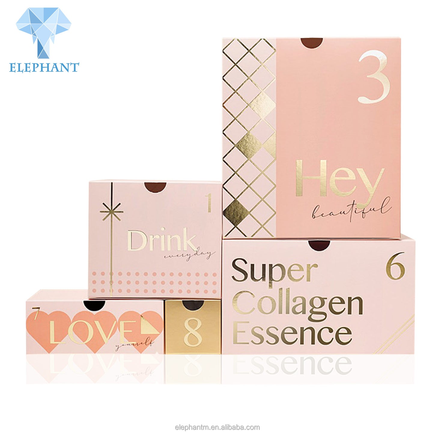 Customize Surprised Advent Calendar Makeup Cosmetic Packaging Box