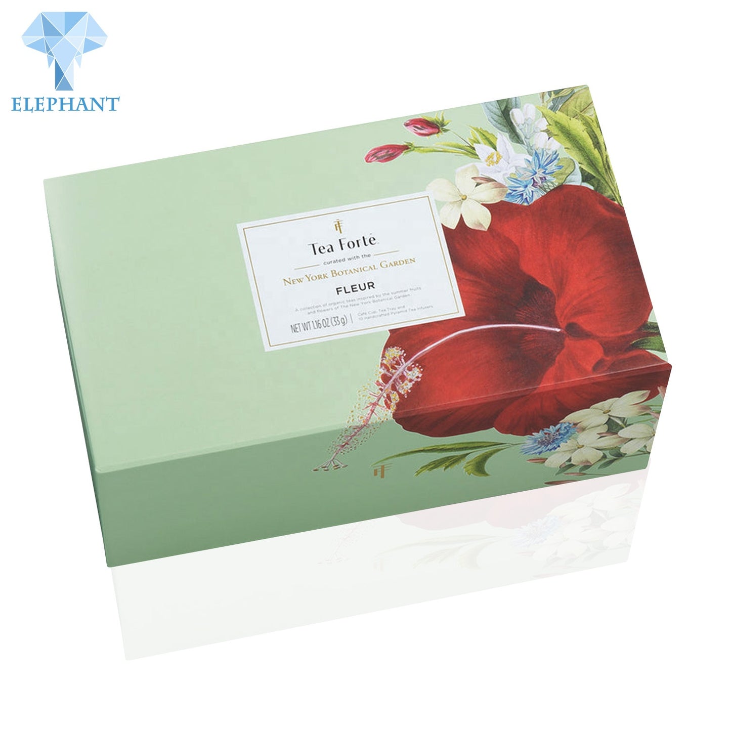 Custom Luxury Square Flower Magnetic Color Box Packing Tea Cup And Saucer Tea Set Coffee Mug Paper Gift Packaging Box