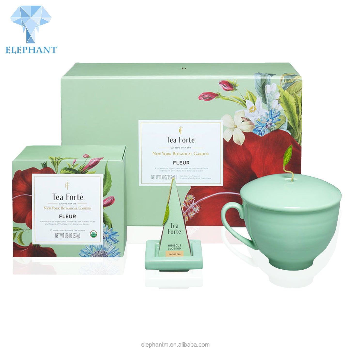 Custom Luxury Square Flower Magnetic Color Box Packing Tea Cup And Saucer Tea Set Coffee Mug Paper Gift Packaging Box