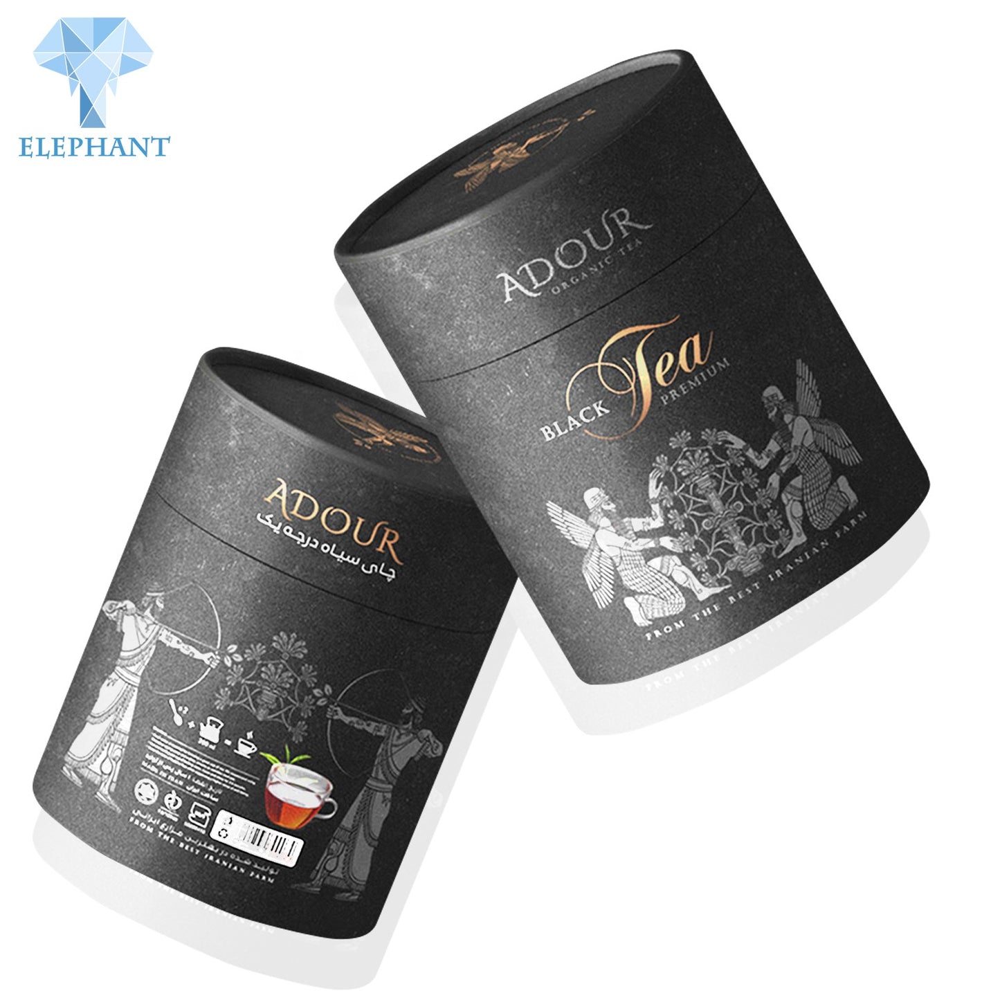 Custom Small Empty Black Tea Tin Carton Packaging Paper Cylinder Private Label Coffee Tea Box