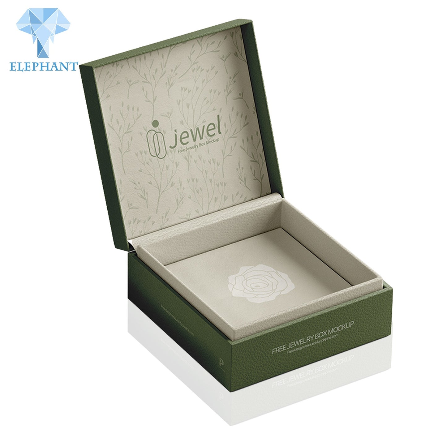 Custom Logo Luxury Double Paper Jewelry Rose Engagement Wedding Earring Packaging Ring Box