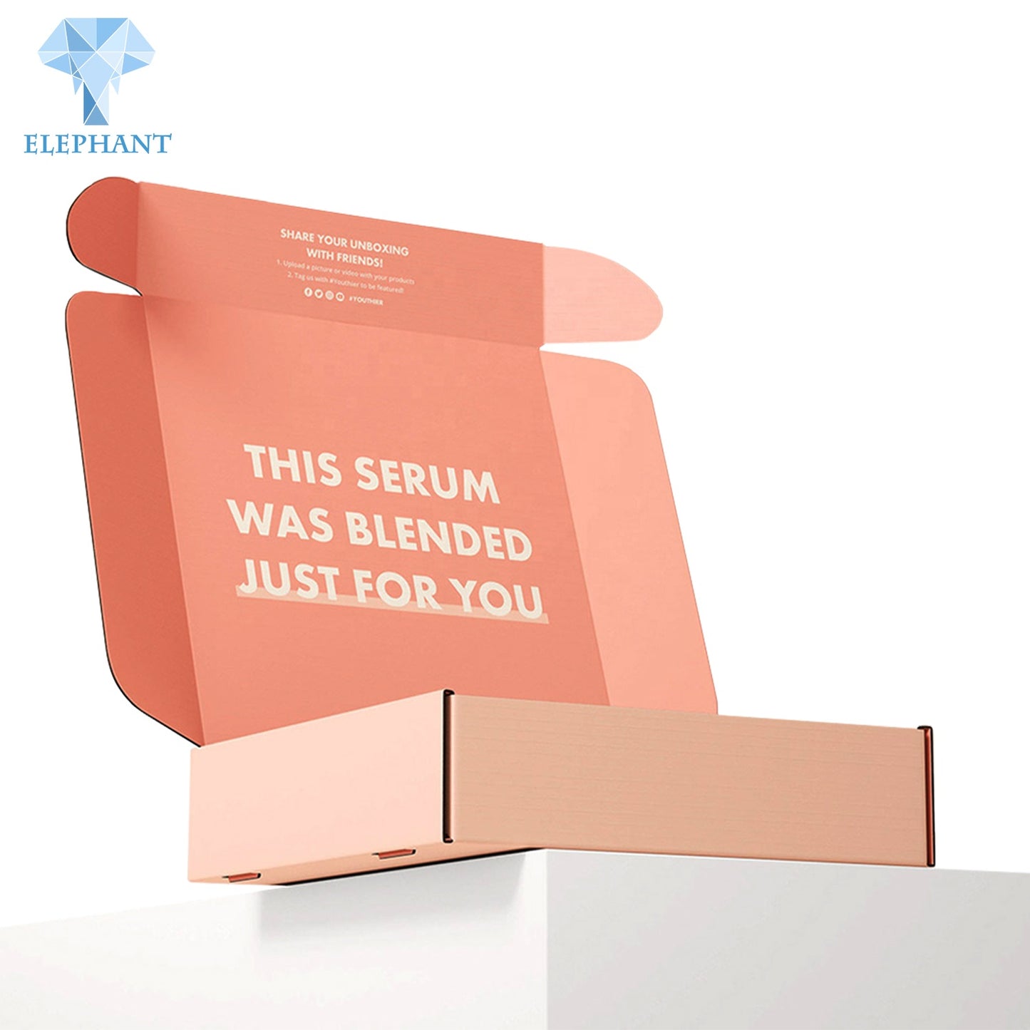 Customize Logo Cardboard Paper Corrugated Mailing Cosmetic Packaging Box