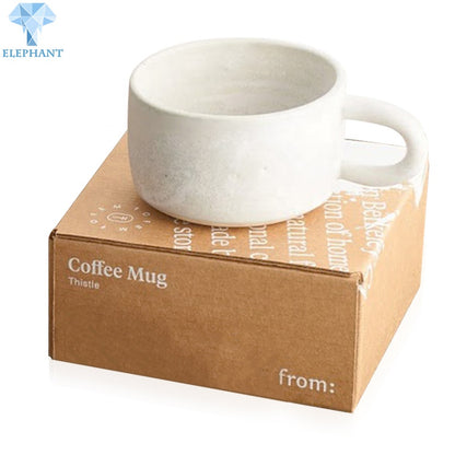 Custom Kraft Flat Pack Folding Corrugated Plate Saucer Mug Set Gift Box Packaging