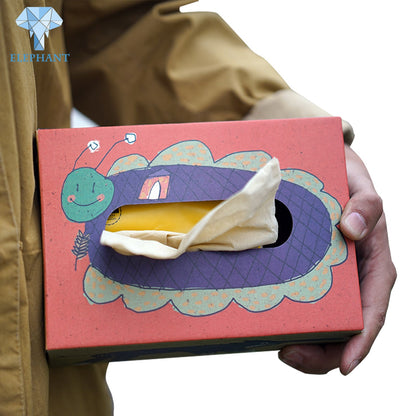 Custom ECO Individuation Printing Cartoon Packaging Paper Tissue Box
