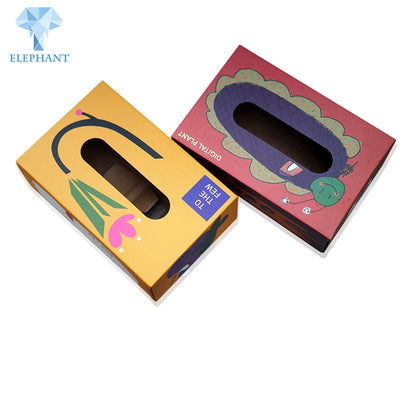 Custom ECO Individuation Printing Cartoon Packaging Paper Tissue Box
