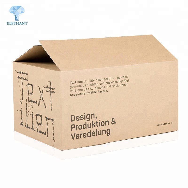 Cardboard With Handle Carton Printing Large White Corrugated Box