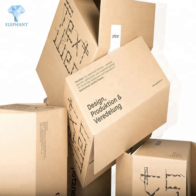 Cardboard With Handle Carton Printing Large White Corrugated Box