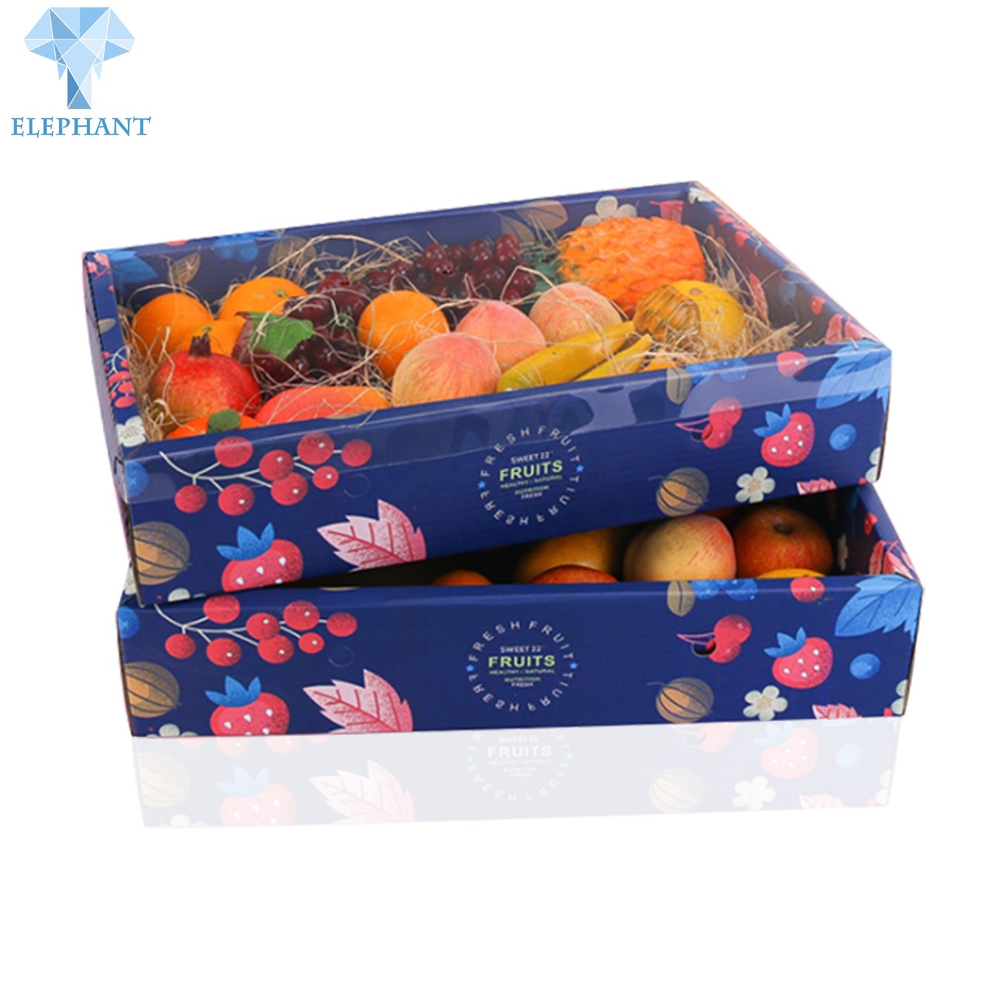 Custom Cheap Eco Friendly Portable Corrugated Carton Box For Fruits