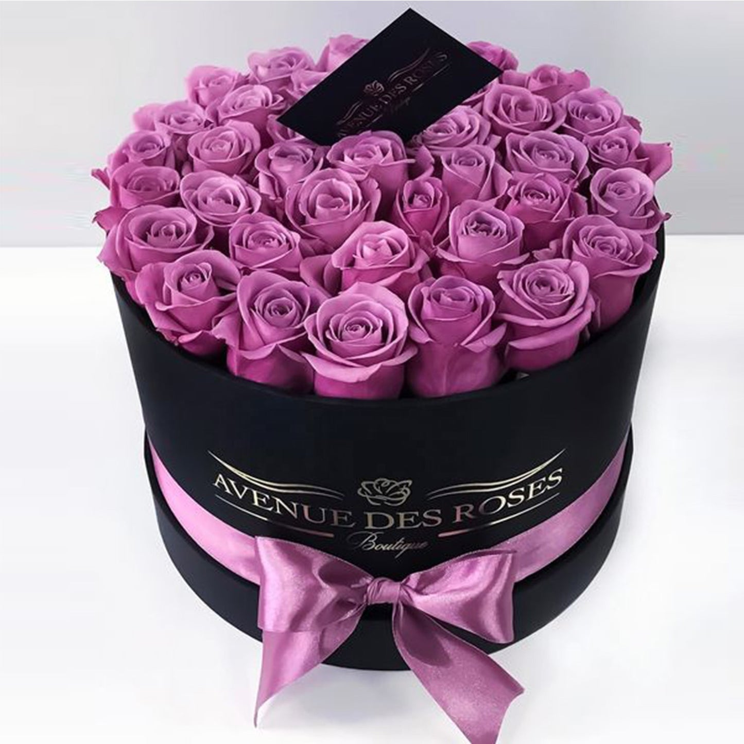 Custom Large Small Luxury Black Cylinder Rigid Cardboard Rose Florist Floral Flower Hat Box