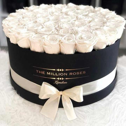 Custom Large Small Luxury Black Cylinder Rigid Cardboard Rose Florist Floral Flower Hat Box