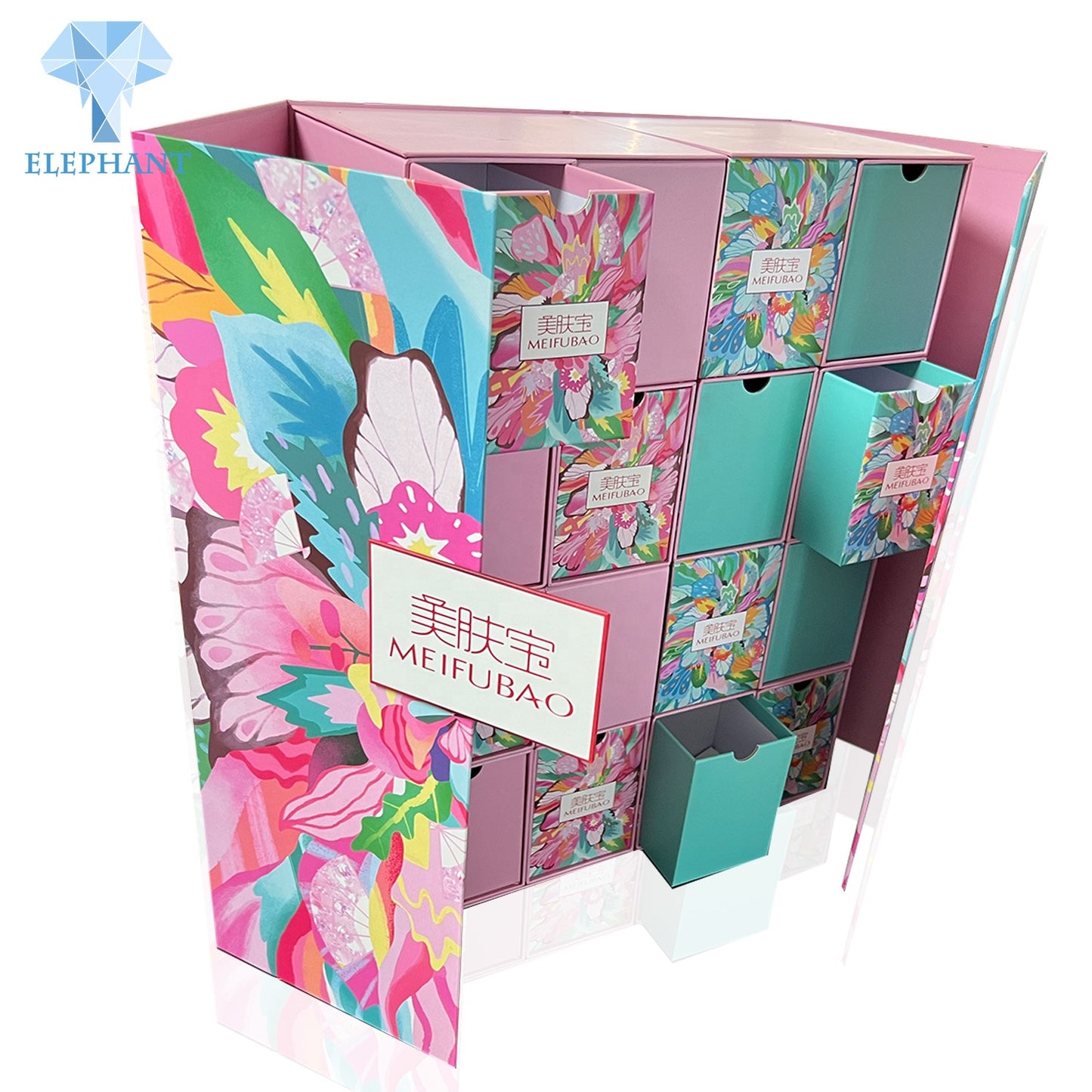 Luxury Custom Printing Large Drawer Surprised Beauty Cosmetic Advent Calendar Mistery Gift Box