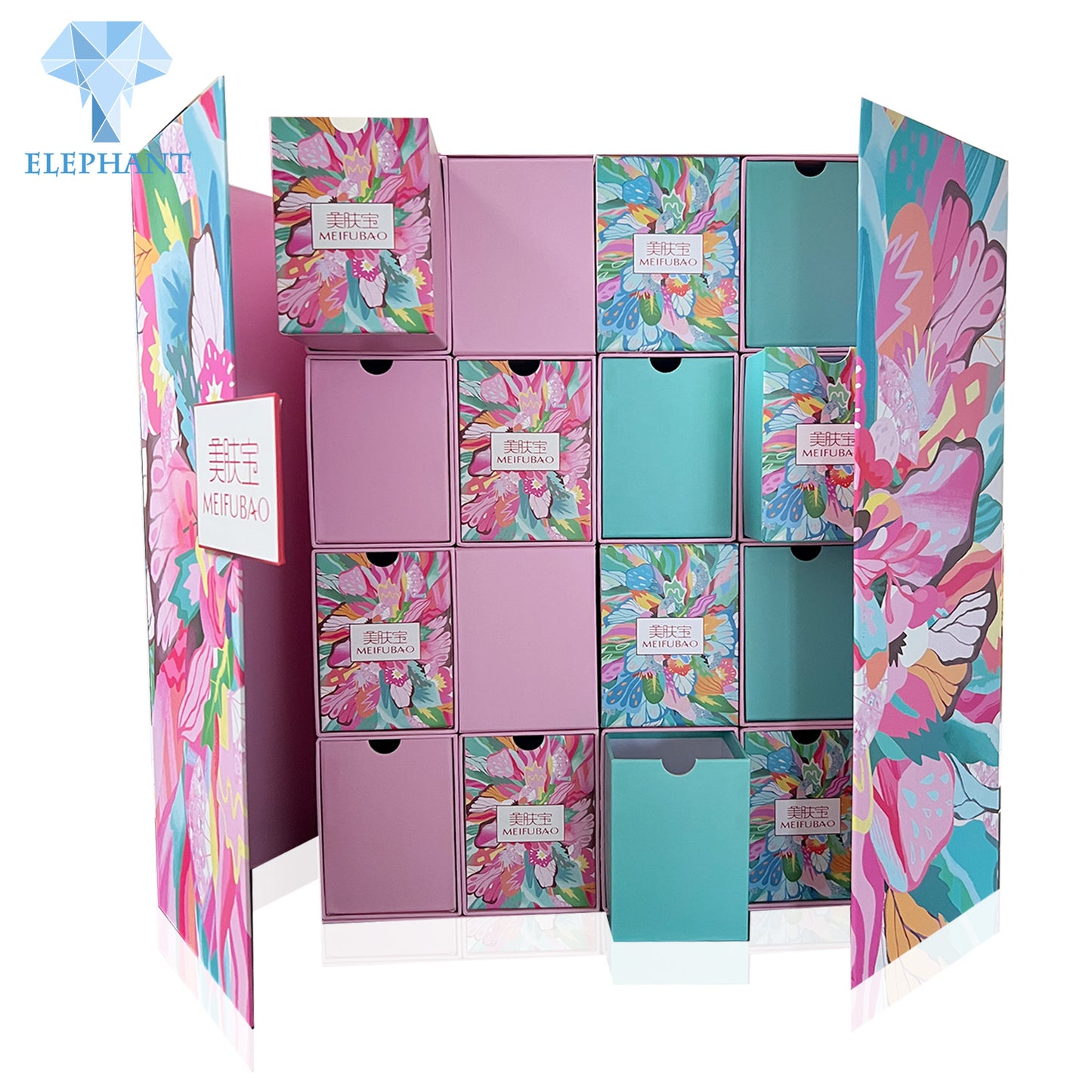 Luxury Custom Printing Large Drawer Surprised Beauty Cosmetic Advent Calendar Mistery Gift Box