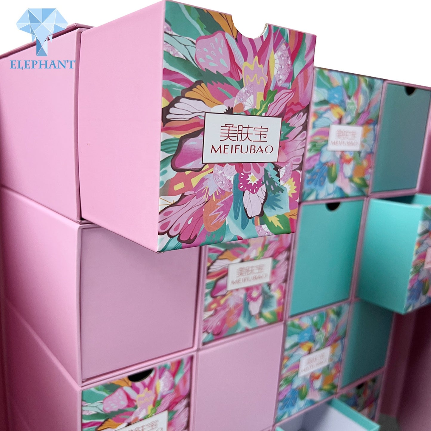 Luxury Custom Printing Large Drawer Surprised Beauty Cosmetic Advent Calendar Mistery Gift Box