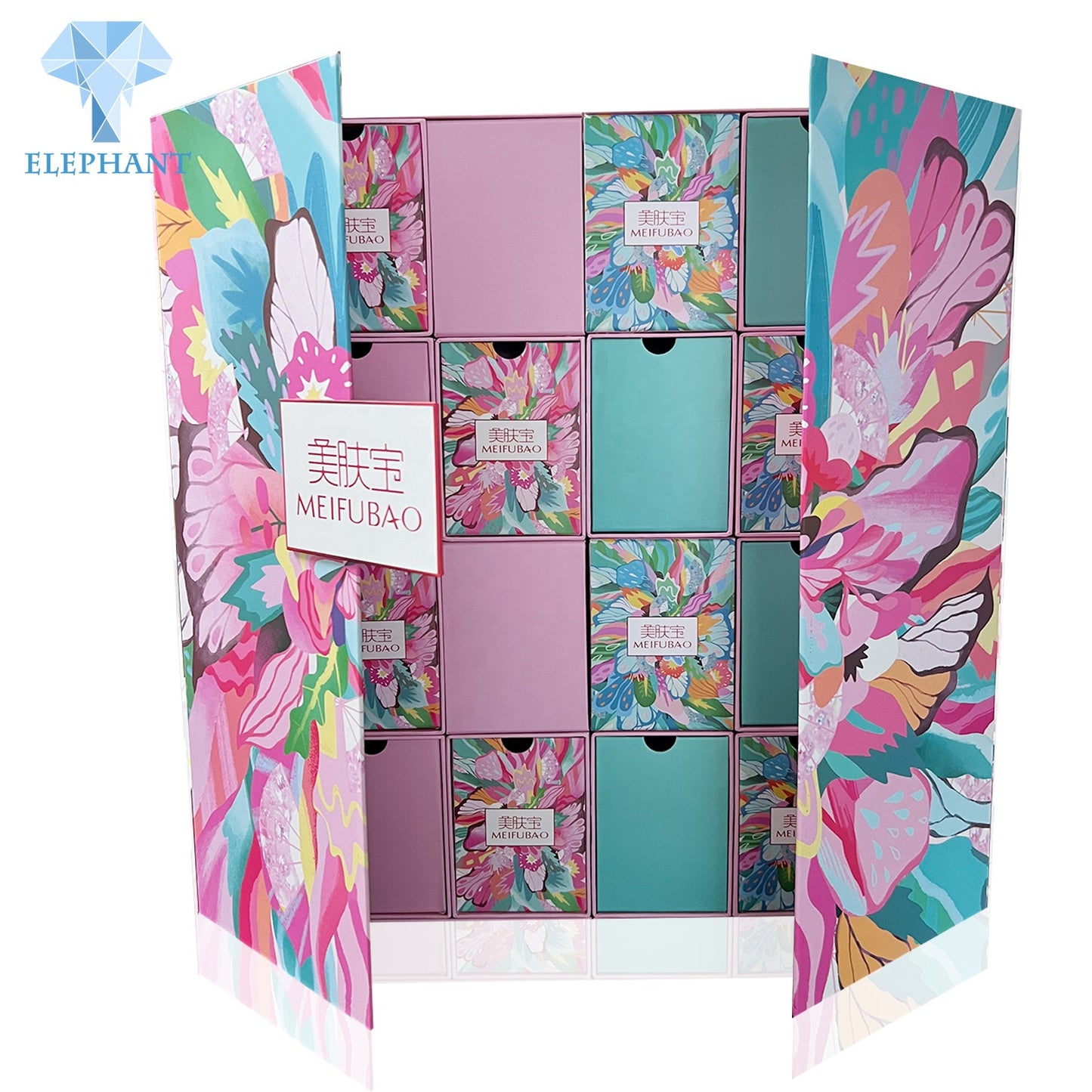 Luxury Custom Printing Large Drawer Surprised Beauty Cosmetic Advent Calendar Mistery Gift Box