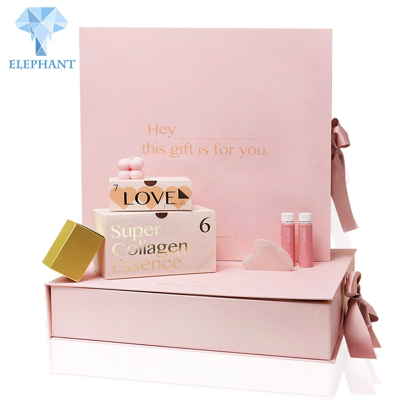 Amazon Sell Christmas Pink Couples Surprise Beauty Cosmetic Necklace Drawer Gift Box Mistery Box