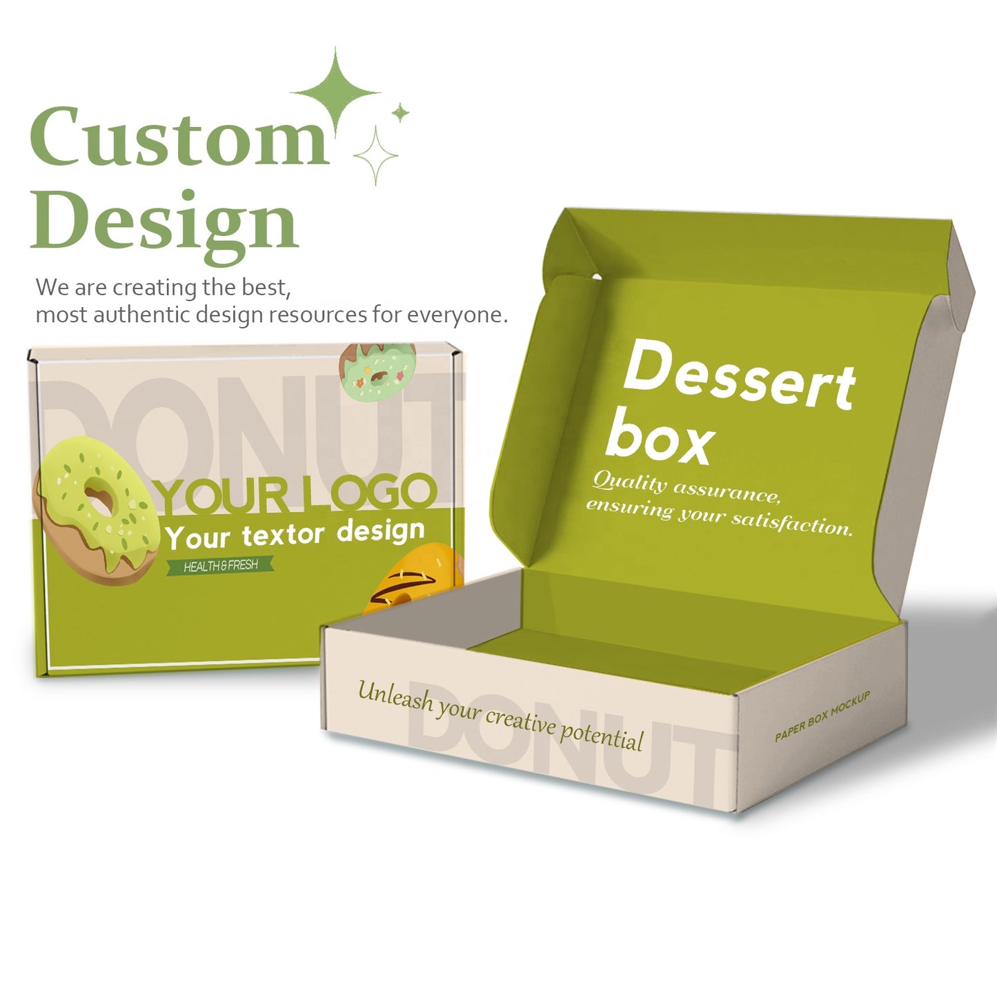 Custom Design Logo Eco Friend Food Grade Printing Foldable Cake Food Cookie Bread Pastry Donut Macaron Paper Packaging Boxes