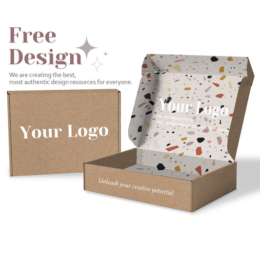 Wholesale Custom Logo Free Design Eco Envelope Square Small Large Mailing Brown Black Kraft Flat Paper Shipping Boxes
