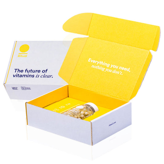 Customized Logo Eco Vitamin White Gift Health Care Product Branded Shipping Packaging Box For Small Business