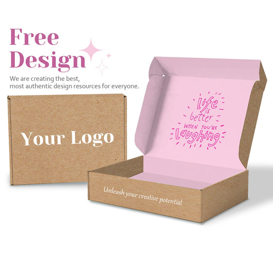 Guangzhou Pink Rectangle Full Color Printed Cardboard Corrugated Flute Wig Makeup Cosmetic Paper Packaging Box